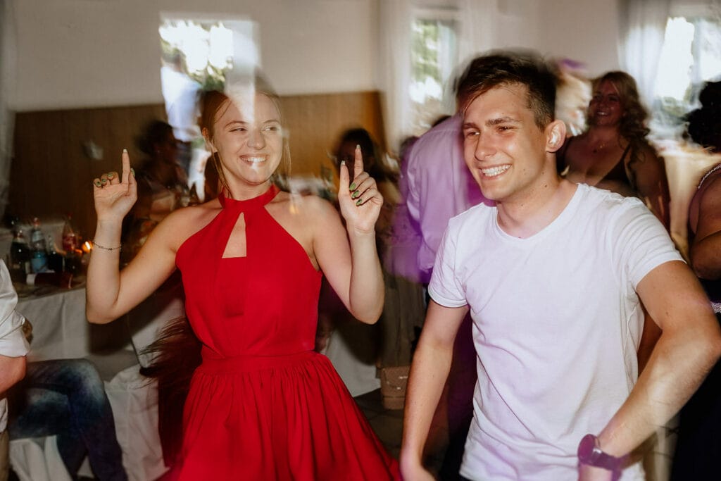 Hochzeit Ludwiggalerie Schloss Oberhausen Empfang Nappenfeld Hochzeitsfotograf - Tanzendes Paar auf Party