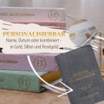 Mein kleines Hochzeitsbuch Hochzeitsplaner Wedding Planner Grau - Personalisierbar Name, Datum oder kombiniert - in Gold, Silber und Roségold
