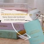 Mein kleines Hochzeitsbuch Hochzeitsplaner Wedding Planner Mint - Personalisierbar Name, Datum oder kombiniert - in Gold, Silber und Roségold