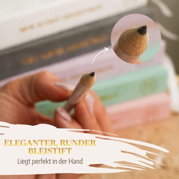 Weiße Bleistifte Set Hochzeit Hochzeitsplanung Gold Gravur Radiergummi 3 Weiße Bleistifte Set Hochzeit Hochzeitsplanung Gold Gravur Radiergummi - Eleganter Runder Bleistift - liegt perfekt in der Hand - dunkle Bleistiftspitze